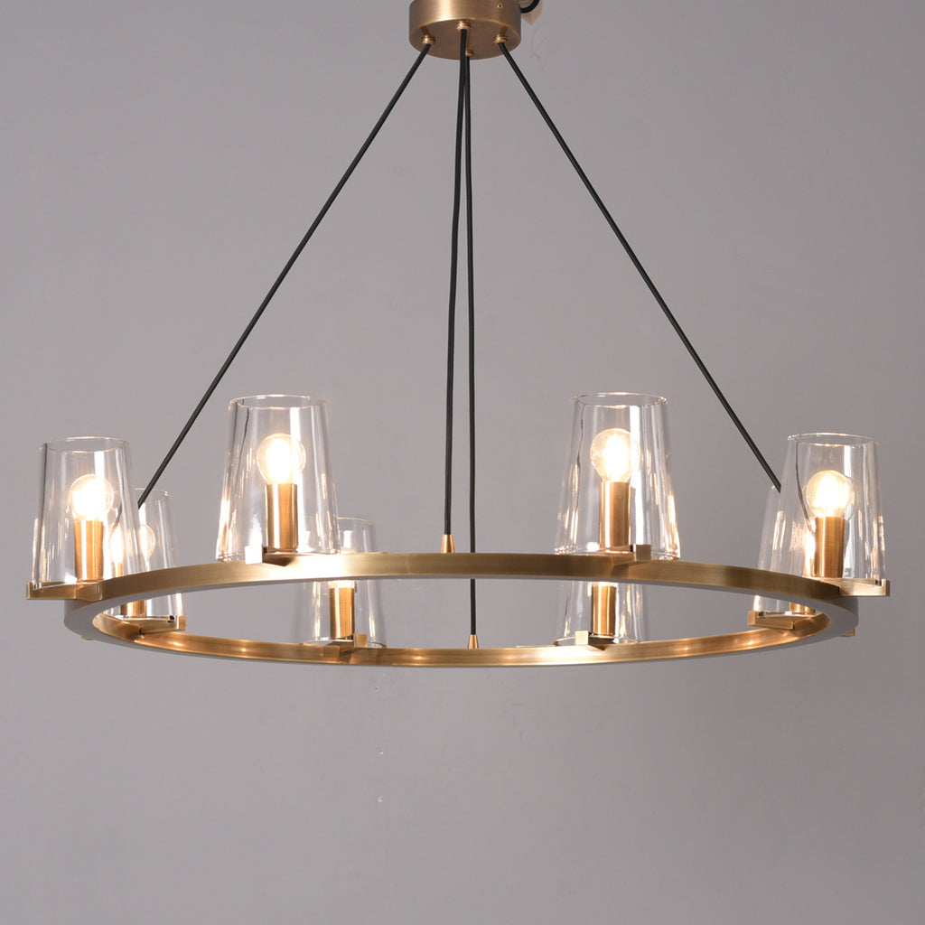 Noze Chandelier 8 Light Brass