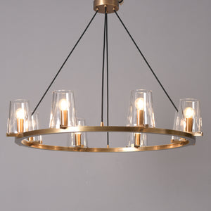 Noze Chandelier 8 Light Brass