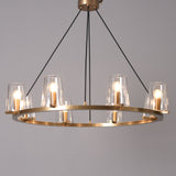 Noze Chandelier 8 Light Brass
