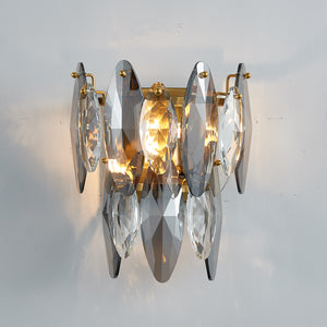 Smoked Crystal Wall Sconce