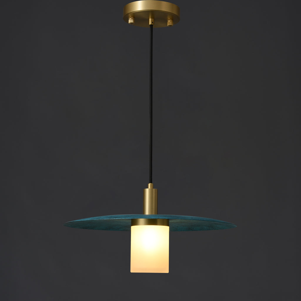 Flying Saucer-1 Brass Pendant