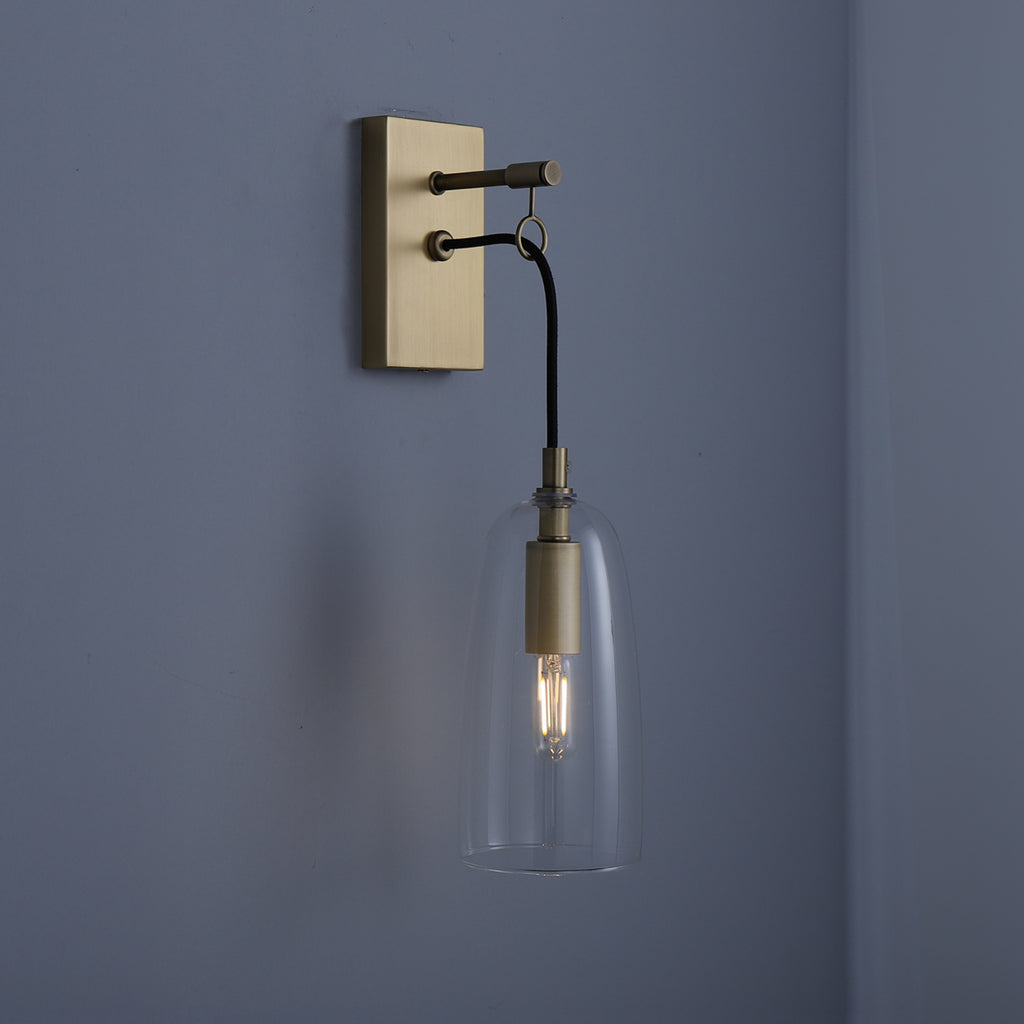 Angler Wall Sconce Brass