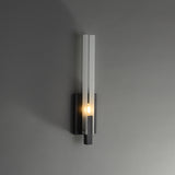 Two-Piece Rectangular Glass Wall Sconce
