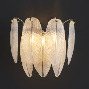 White Feather Wall Sconce