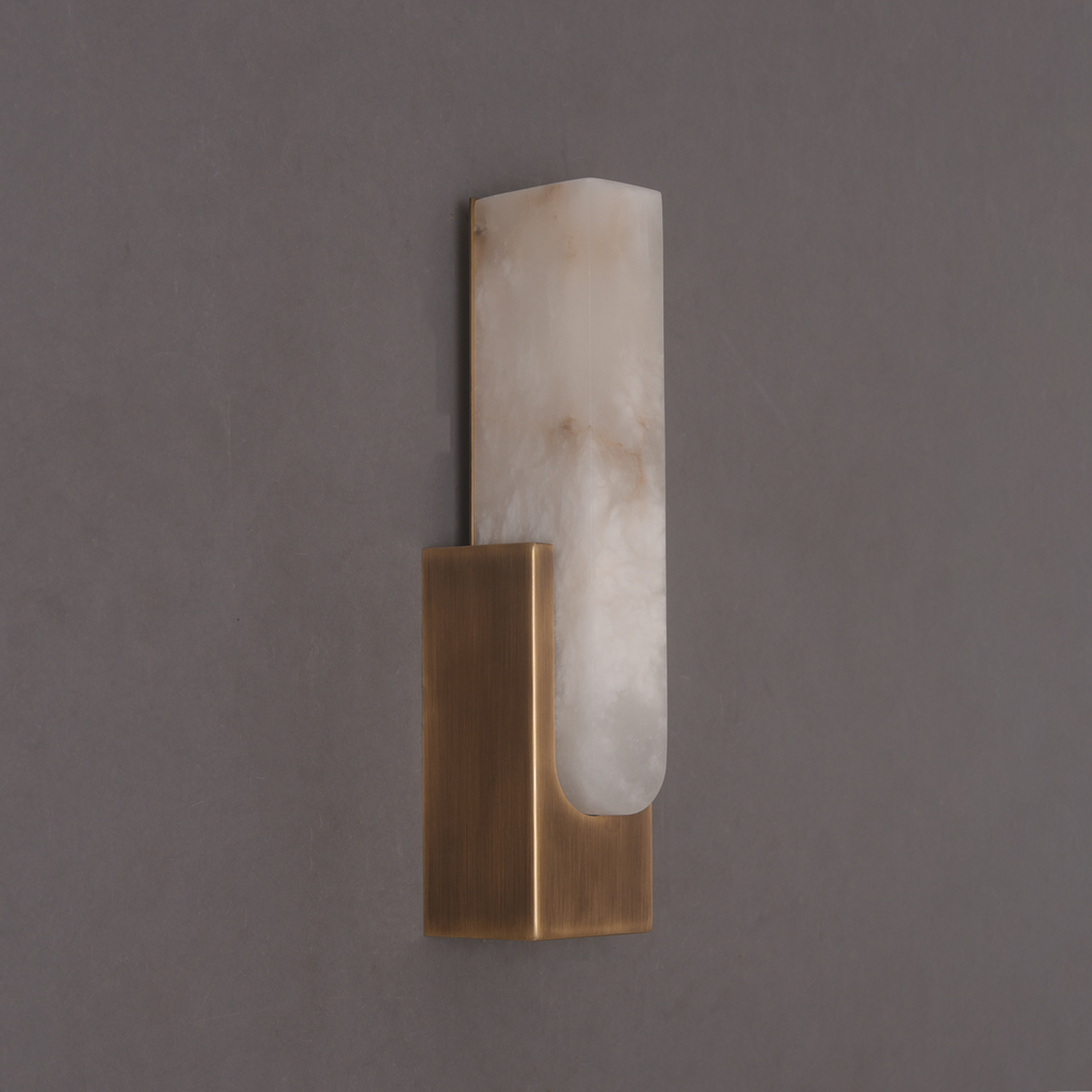 Nimbus Alabaster Brass Wall Sconce