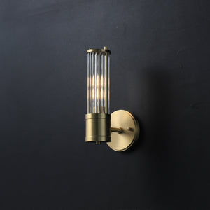 Glass Roman Column Wall Sconce