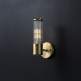 Glass Roman Column Wall Sconce