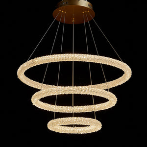 Halo-3 Crystal Chandelier 27.5"+ 19.7"+11.8"