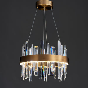 Tiffany-2 Crystal Round Chandelier 16"