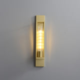 Cuboid Frame Brass Wall Sconce