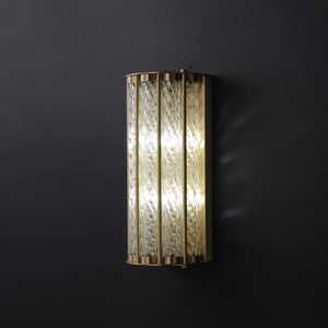 Threaded Glass Column Wall Sconce