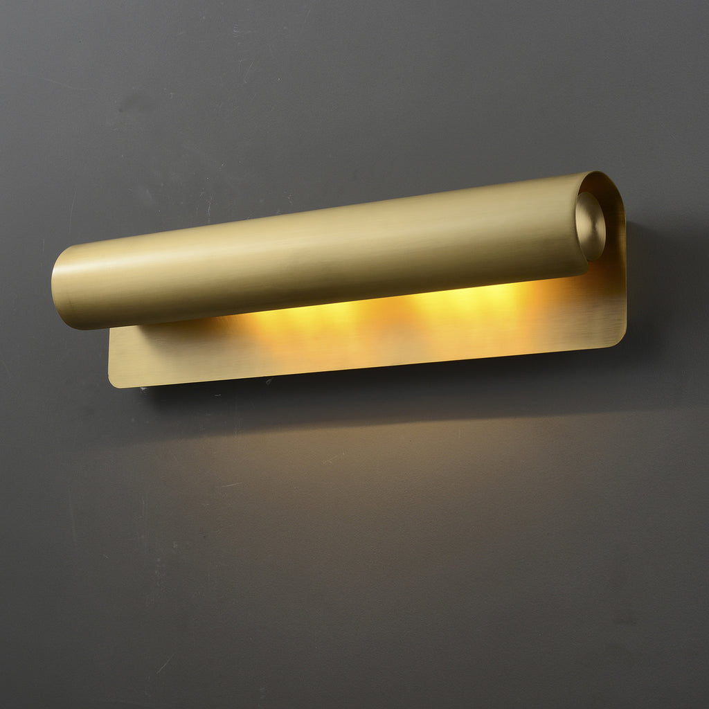 Scroll-III Wall Sconce Brass