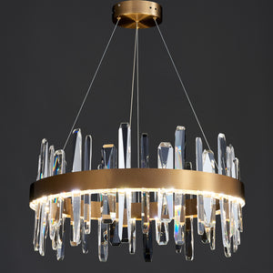 Tiffany-2 Crystal Round Chandelier 24"