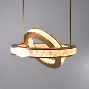 Clayten Rock Crystal Pendant Brass