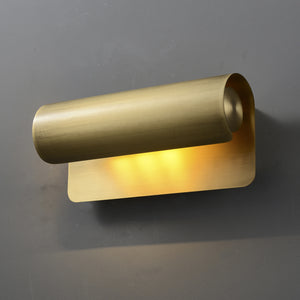 Scroll-II Wall Sconce Brass