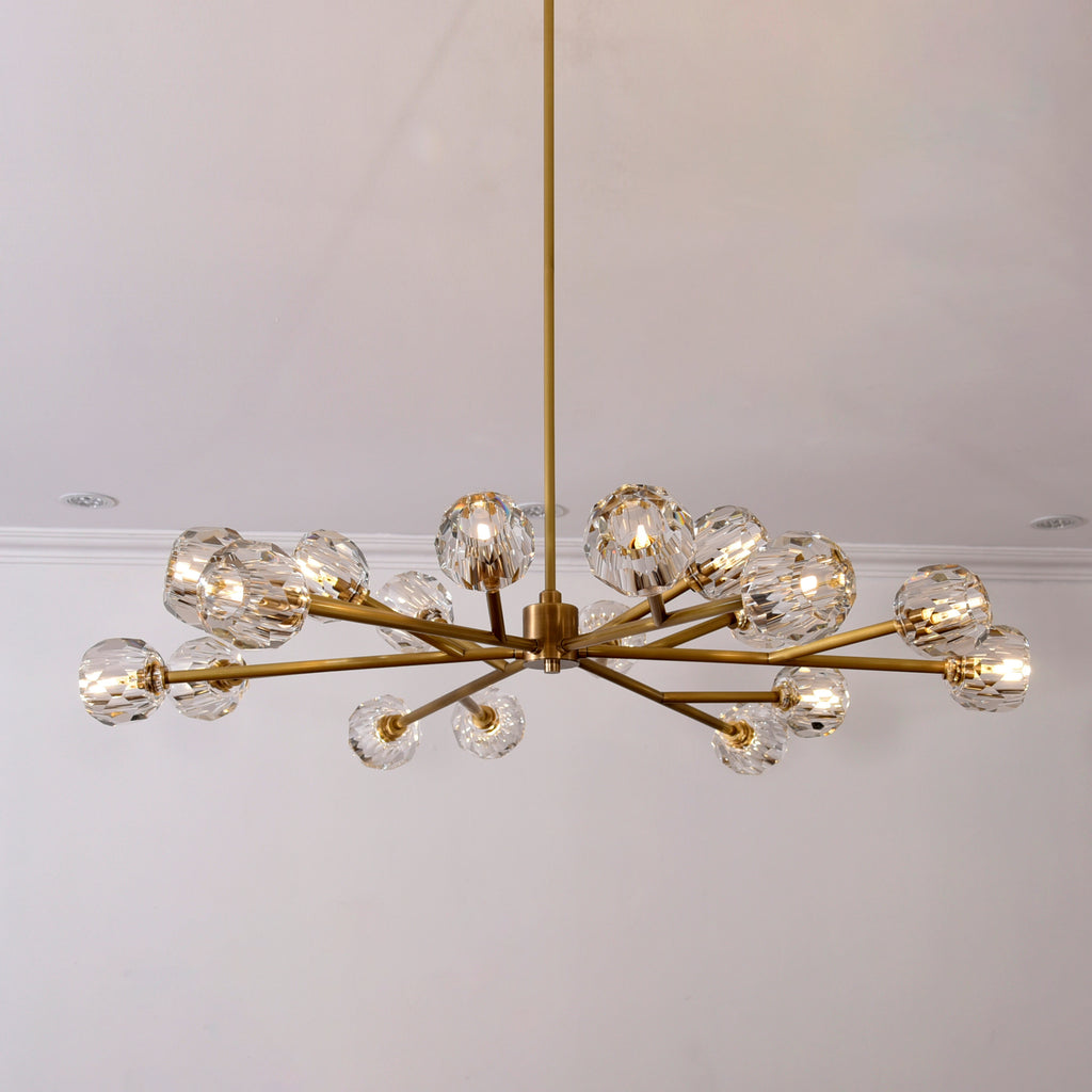 Balle Be Crystal Round 18-Light Chandelier 60"