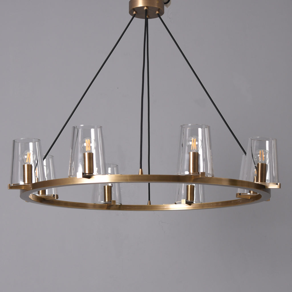 Noze Chandelier 8 Light Brass