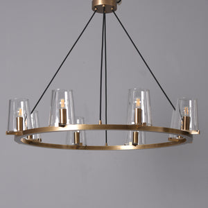 Noze Chandelier 8 Light Brass
