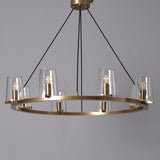 Noze Chandelier 8 Light Brass