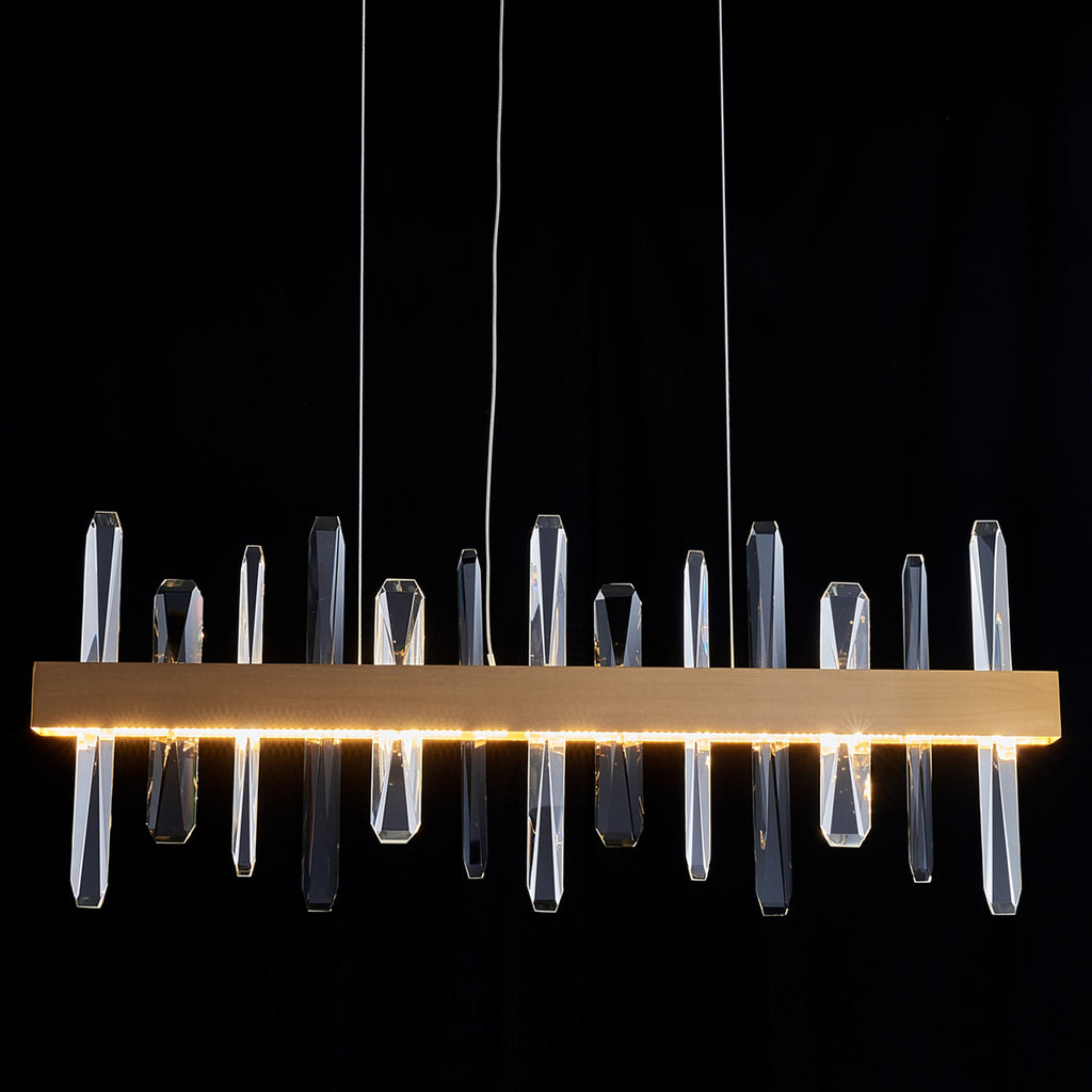 Tiffany-2 Crystal Linear Chandelier 36"