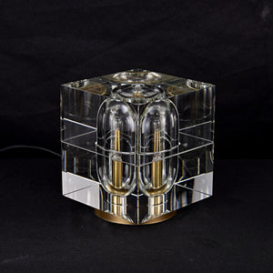 Ice-I Crystal Table Lamp Brass
