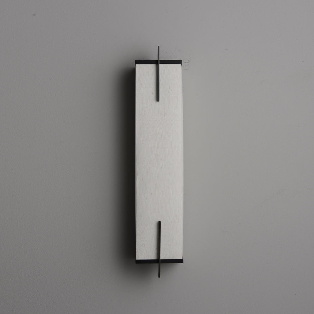 Rectangular Wall Sconce With Fabric Shade 2 Lights