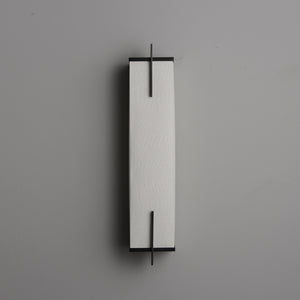 Rectangular Wall Sconce With Fabric Shade 2 Lights