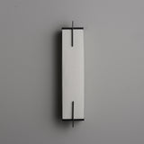 Rectangular Wall Sconce With Fabric Shade 2 Lights