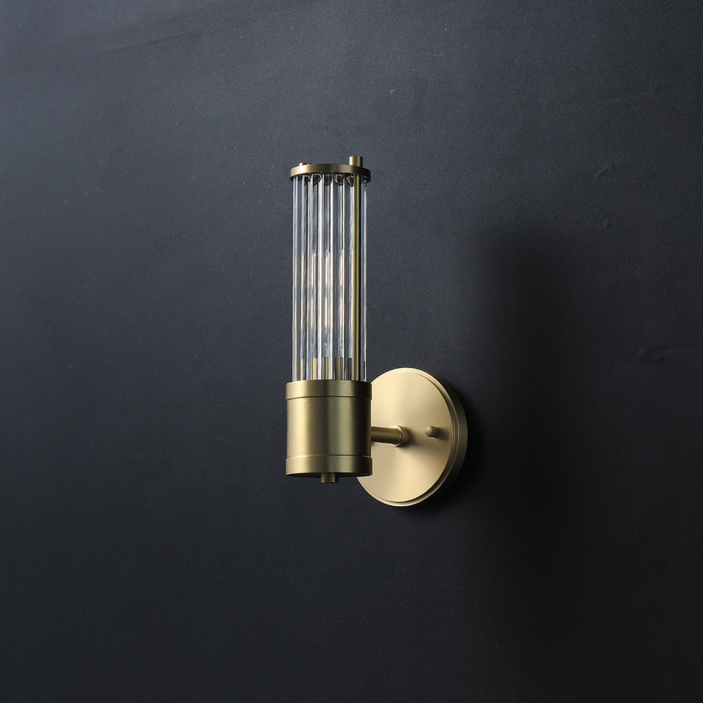 Glass Roman Column Wall Sconce
