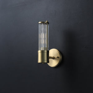 Glass Roman Column Wall Sconce