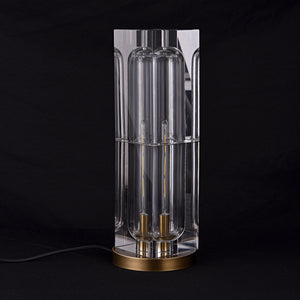 Ice-II Crystal Table Lamp Brass