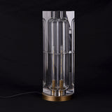 Ice-II Crystal Table Lamp Brass