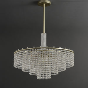 Pineapple Crystal Round Chandelier 6 Lights