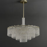 Pineapple Crystal Round Chandelier 6 Lights