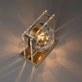 Ice-III Crystal Table Lamp Brass