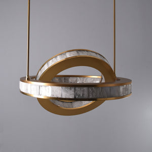 Clayten Rock Crystal Pendant Brass