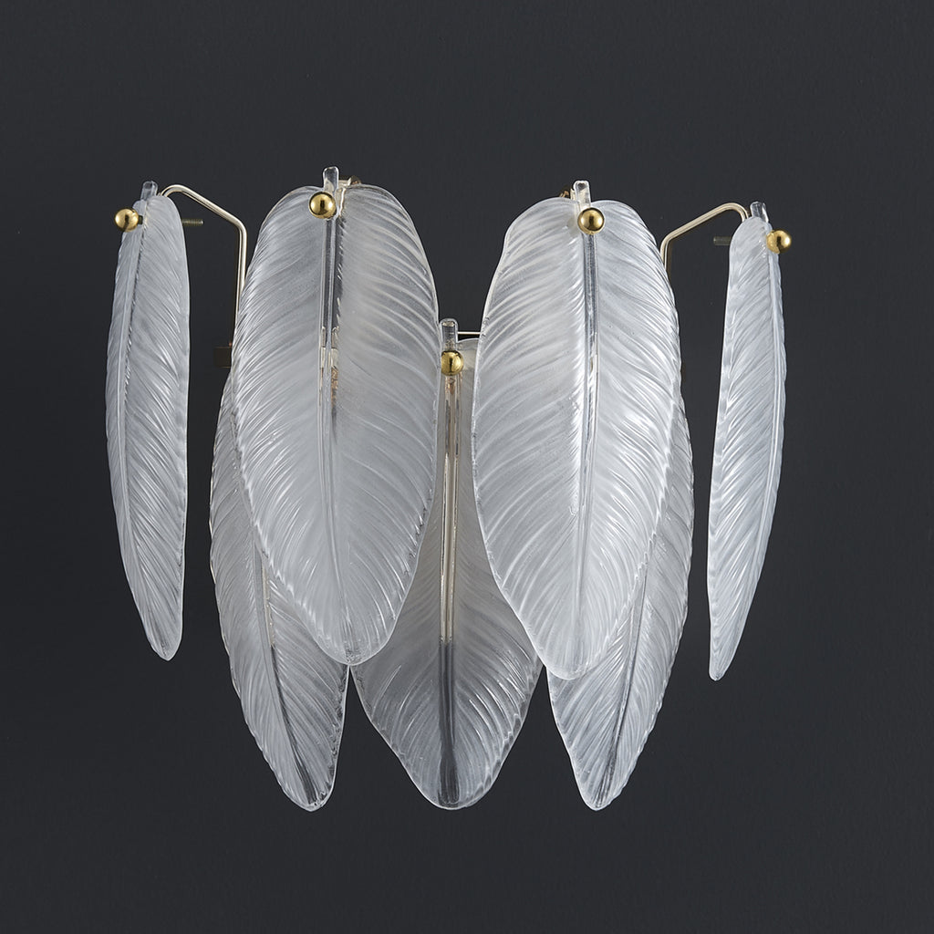 White Feather Wall Sconce