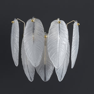 White Feather Wall Sconce