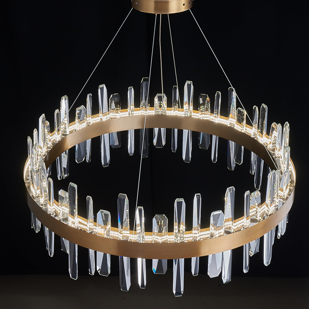 Tiffany-2 Crystal Round Chandelier 32"