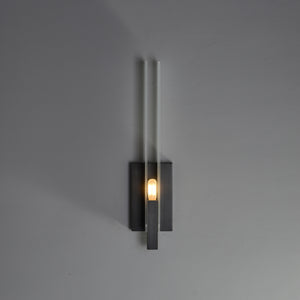 Two-Piece Rectangular Glass Wall Sconce