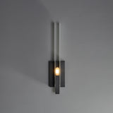 Two-Piece Rectangular Glass Wall Sconce