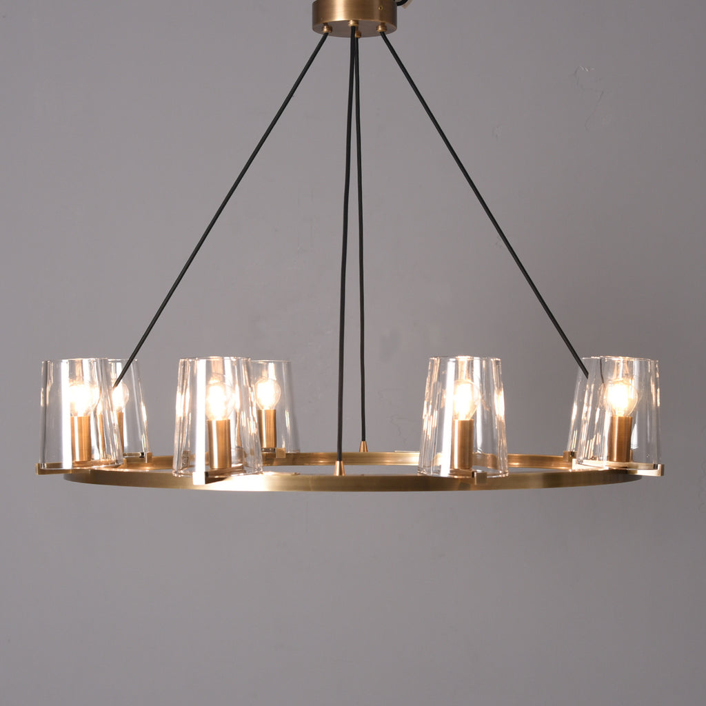 Noze Chandelier 8 Light Brass