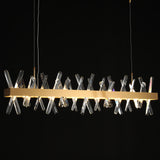Tiffany-2 Crystal Linear Chandelier 48"