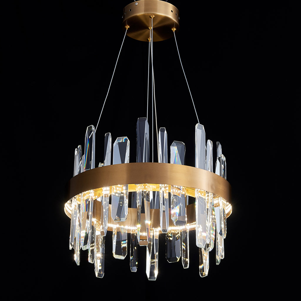 Tiffany-2 Crystal Round Chandelier 16"