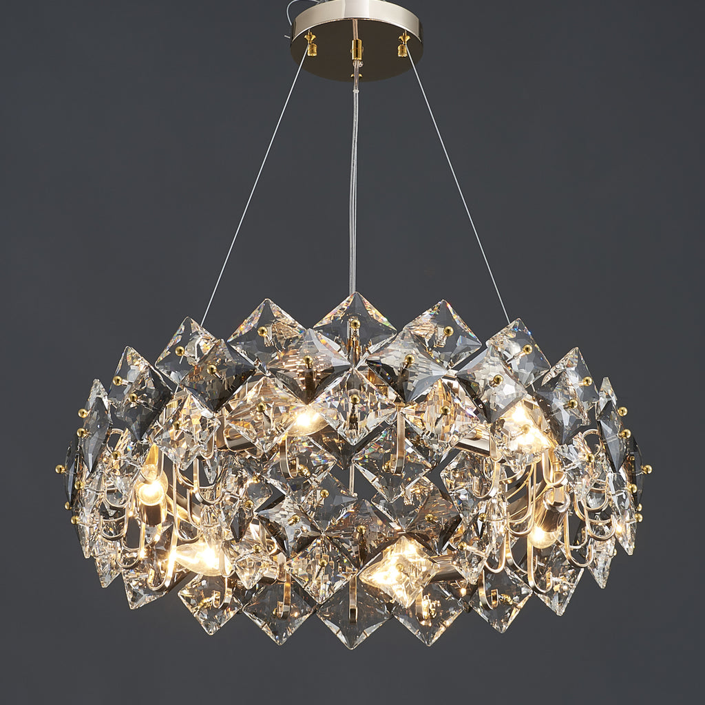 Scale Crystal Round Chandelier 6 Lights