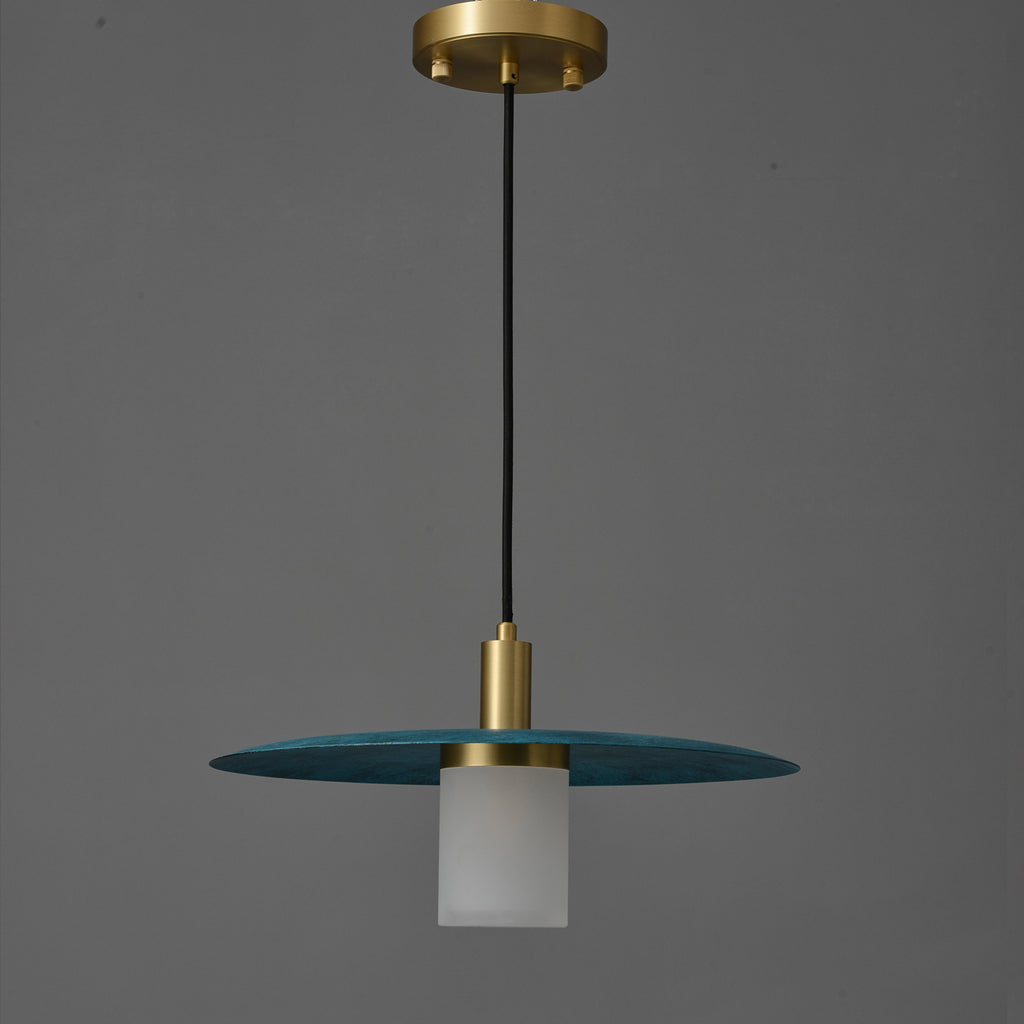 Flying Saucer-1 Brass Pendant