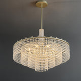 Pineapple Crystal Round Chandelier 6 Lights