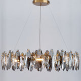 Smoked Crystal Round Chandelier 10 Lights