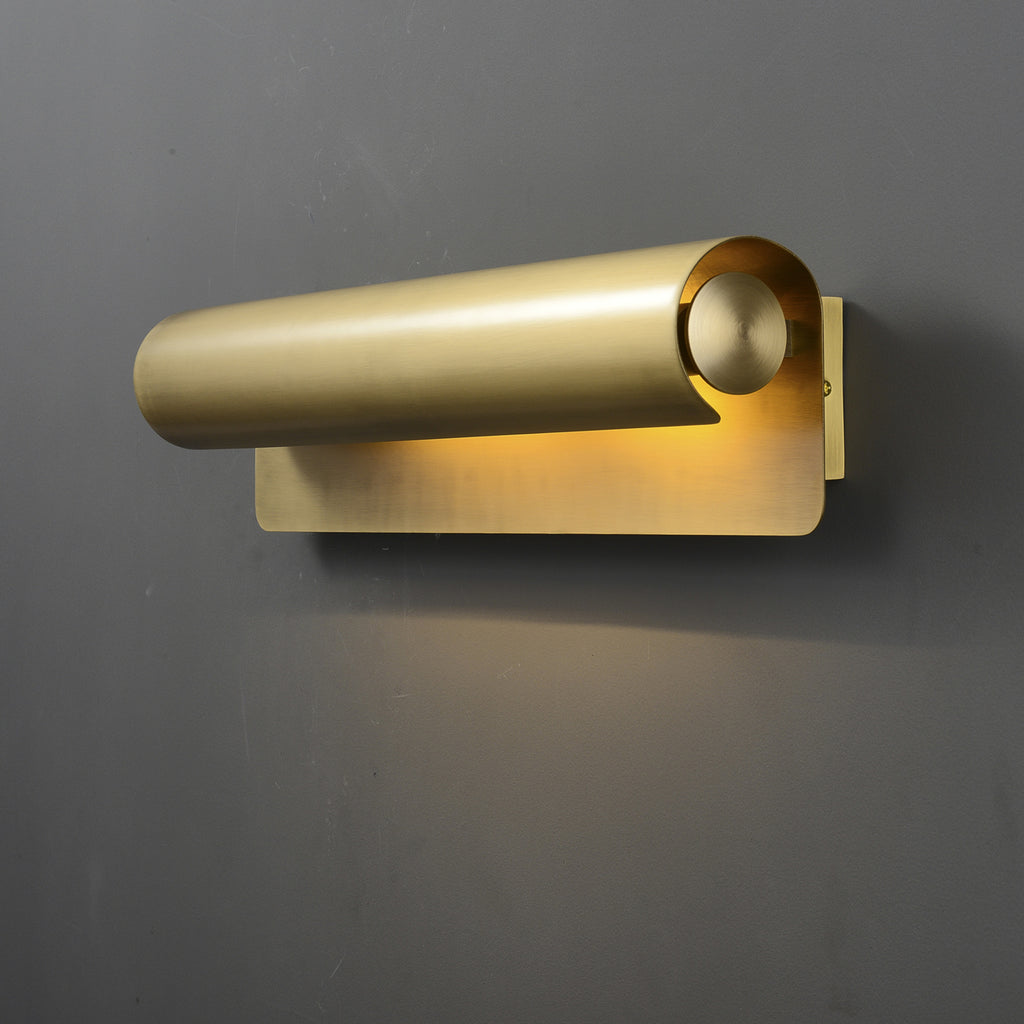 Scroll-III Wall Sconce Brass