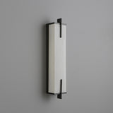 Rectangular Wall Sconce With Fabric Shade 2 Lights